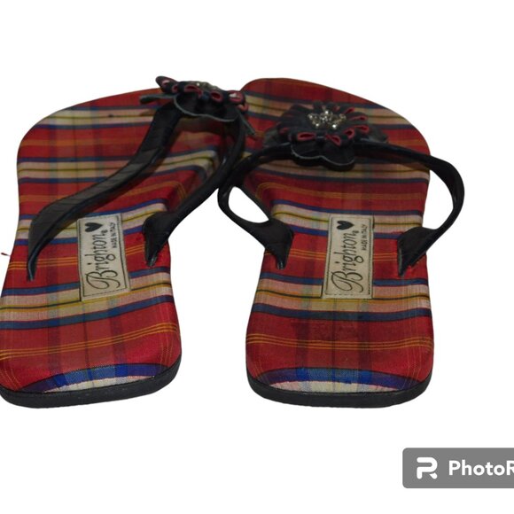 Brighton Made In Italy Flip Flop Thong Sandals Size 6.5 - Picture 6 of 9